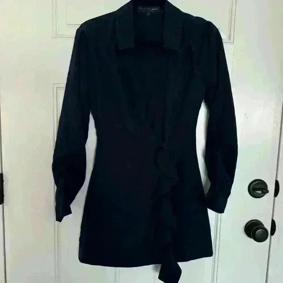 House of Harlow 1960 x Revolve Joline Wrap Dress Navy - Long Sleeve - XS - Picture 3 of 7